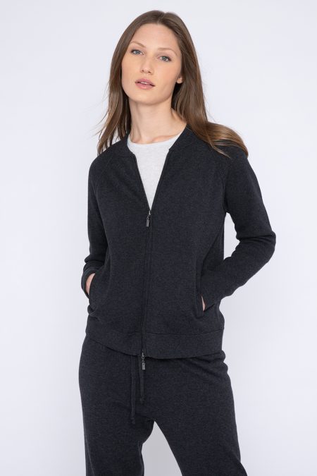 Kinross Baseball Zip Cardigan available at Barbara Katz