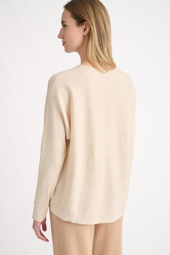 Kinross Horizontal Rib Pullover available at Barbara Katz