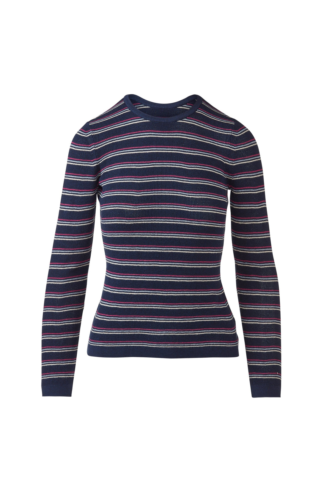 Kinross Thermal Stripe Crew Sweater available at Barbara Katz