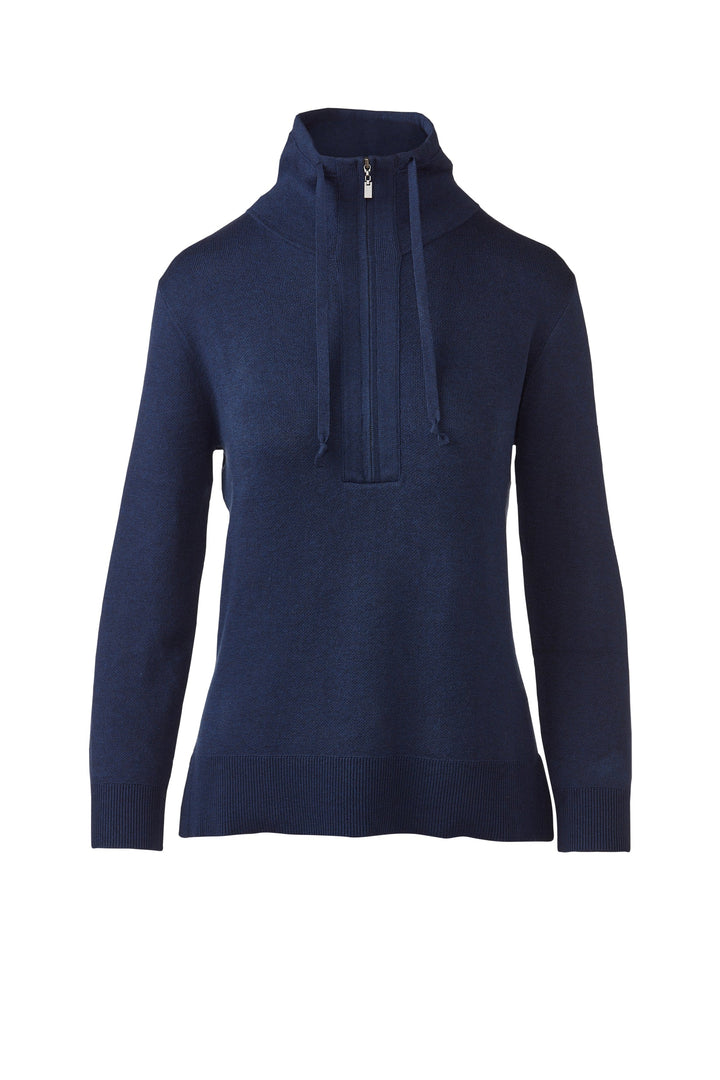 Kinross Relaxed Zip Mock Funnel available at Barbara Katz