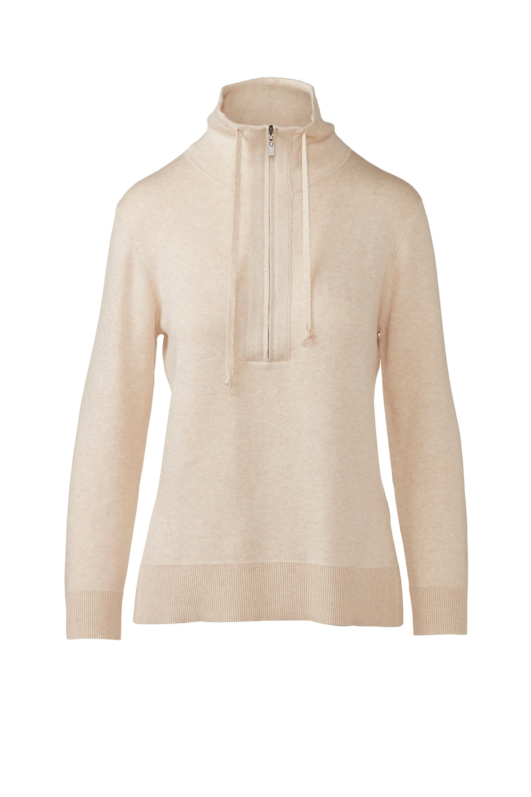 Kinross Relaxed Zip Mock Funnel available at Barbara Katz