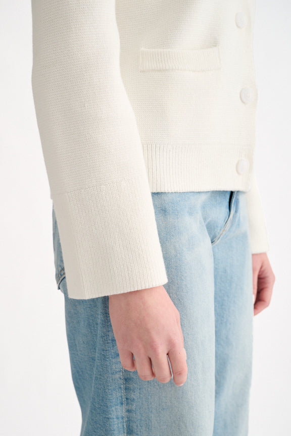 Kinross Double Knit Vee Cardigan available at Barbara Katz