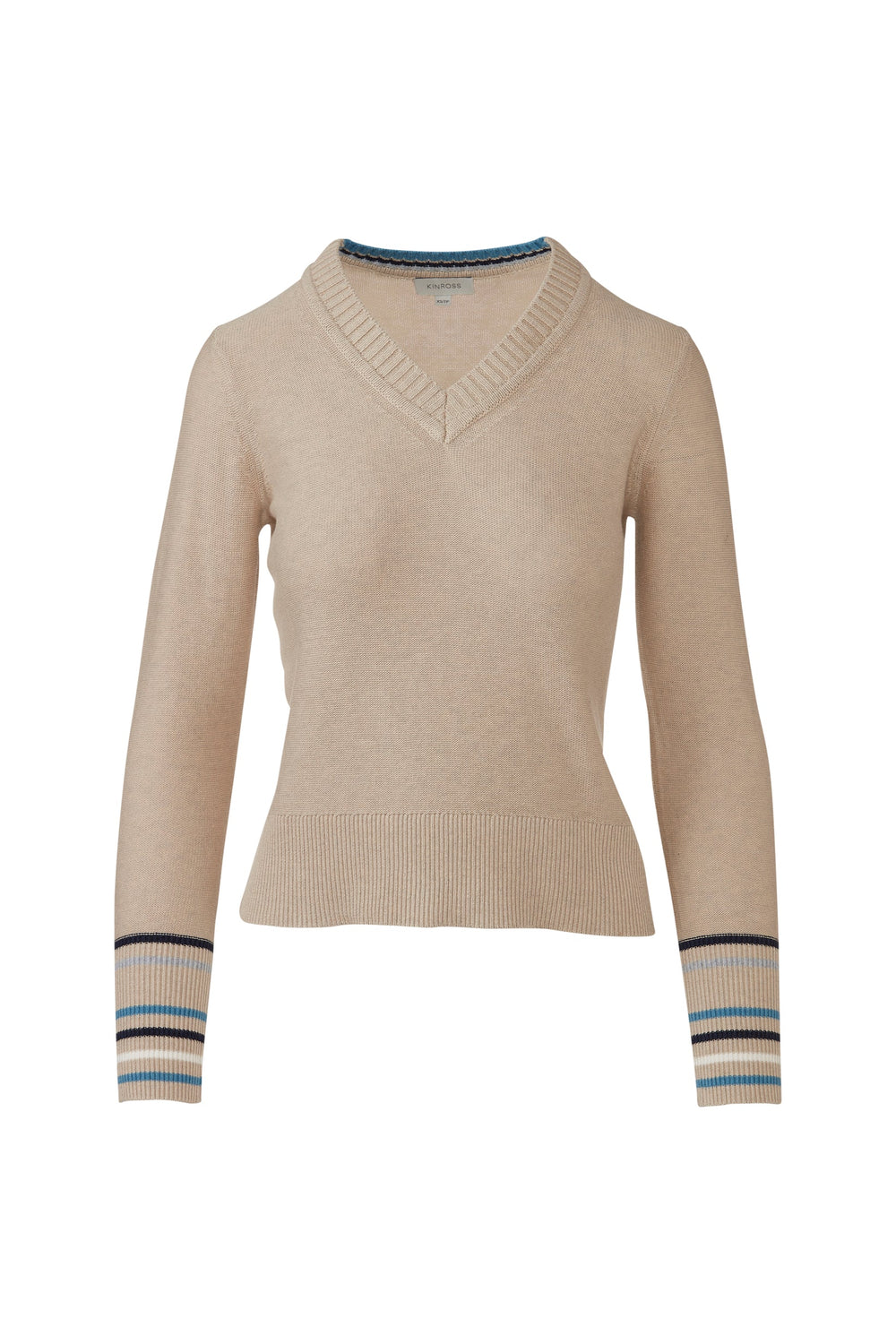 Kinross Colorplay Vee Sweater available at Barbara Katz