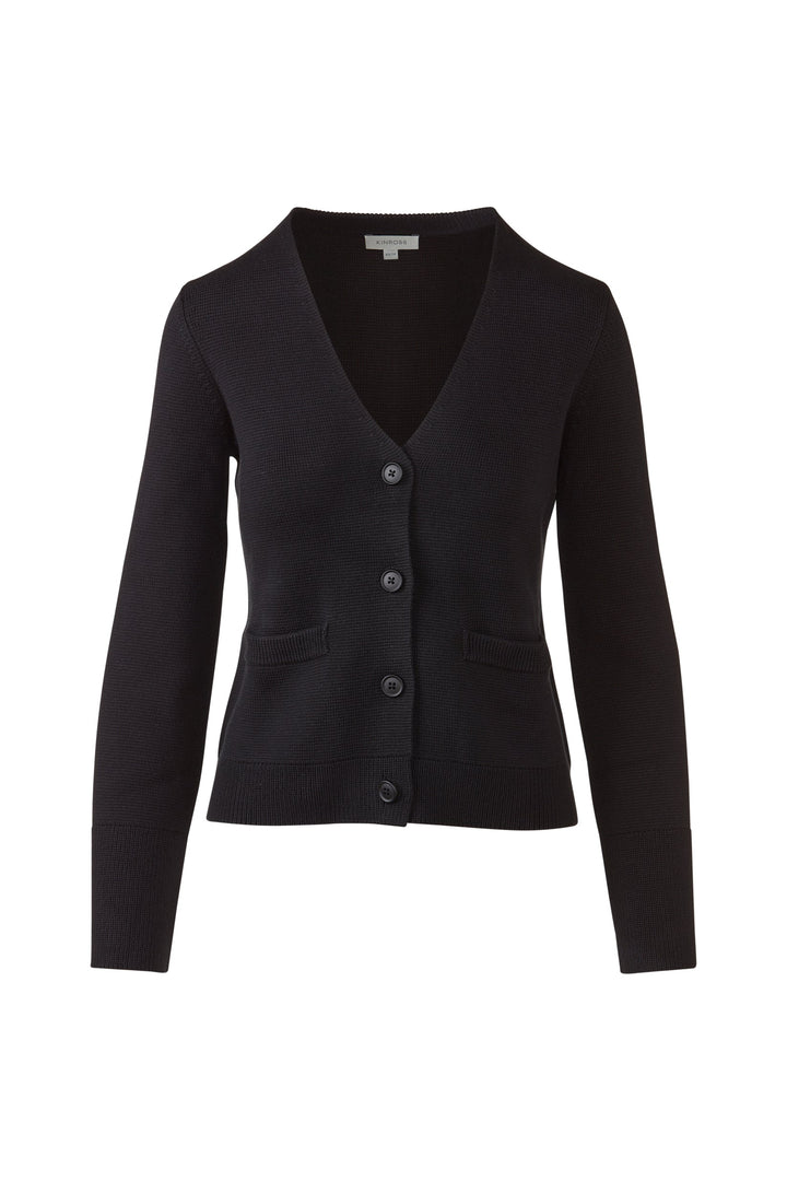 Kinross Double Knit Vee Cardigan available at Barbara Katz