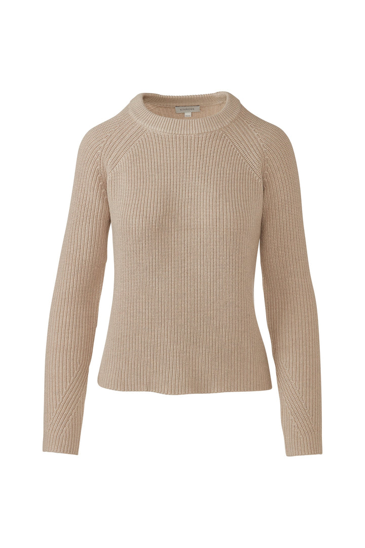 Kinross Rib Raglan Crew Sweater available at Barbara Katz
