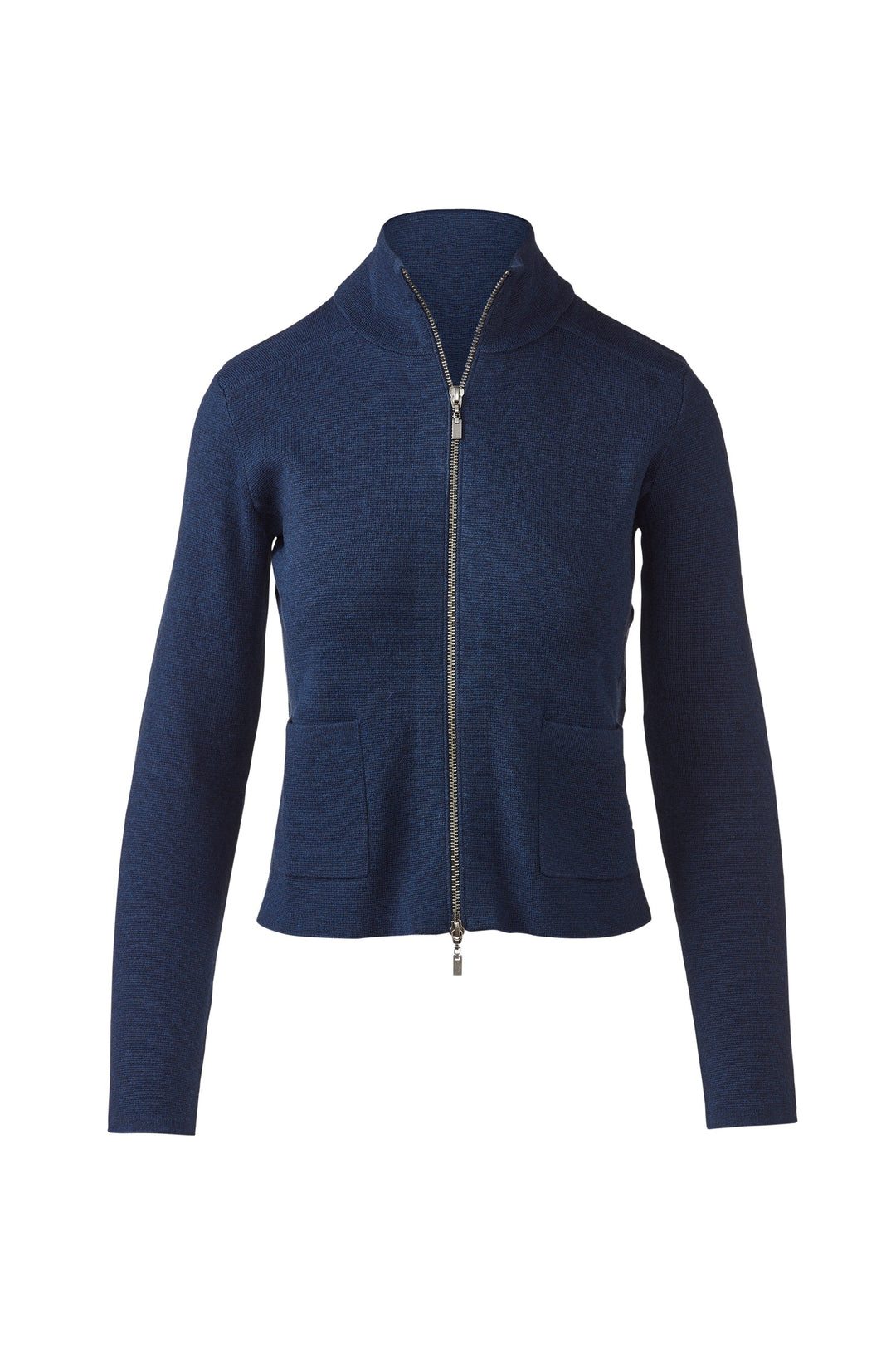 Kinross Tailored Zip Mock Cardigan available at Barbara Katz