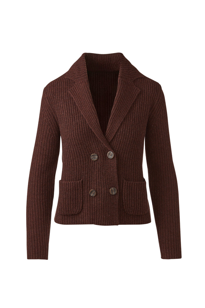 Kinross Rib Notch Collar Cardigan available at Barbara Katz
