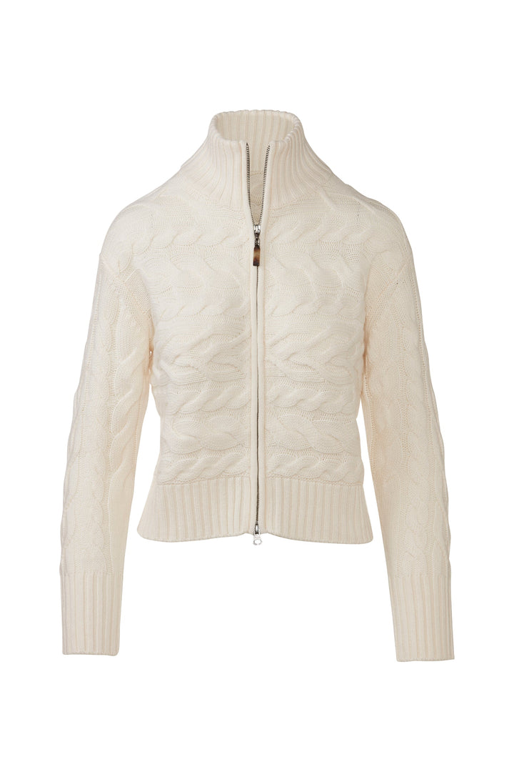 Kinross Luxe Horizontal Cable Cardigan available at Barbara Katz