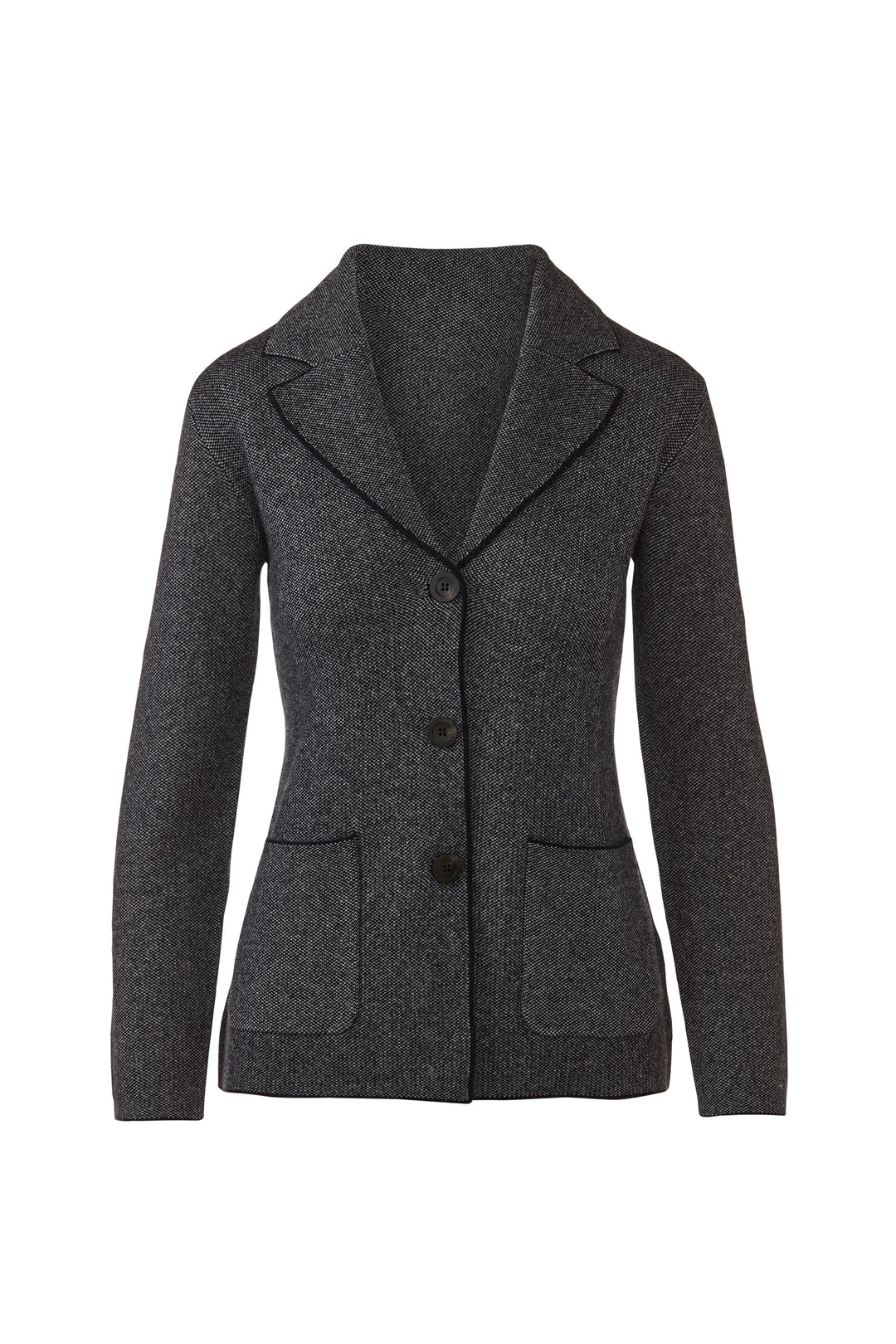 Kinross Tweed Notch Collar Cardigan available at Barbara Katz