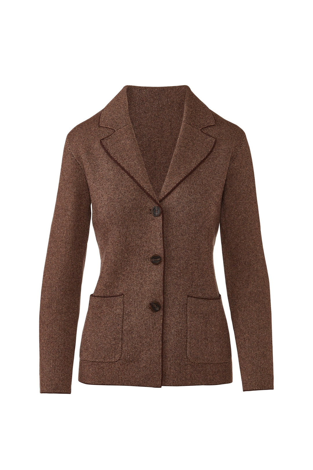 Kinross Tweed Notch Collar Cardigan available at Barbara Katz