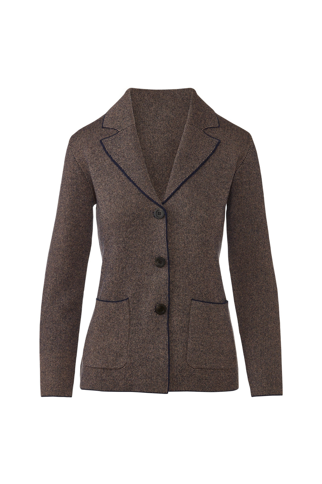 Kinross Tweed Notch Collar Cardigan available at Barbara Katz
