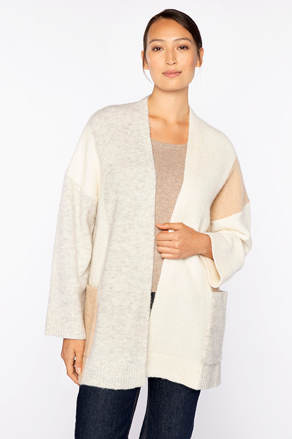 Kinross Lofty Colorblock Cardigan available at Barbara Katz