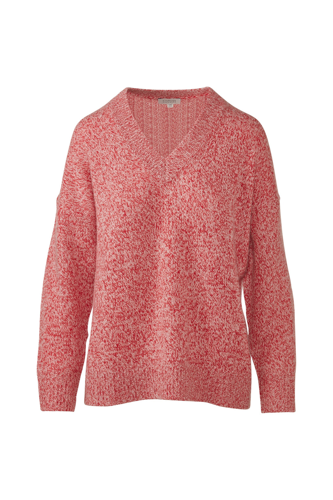 Kinross Sequin Marl Easy Vee Sweater available at Barbara Katz