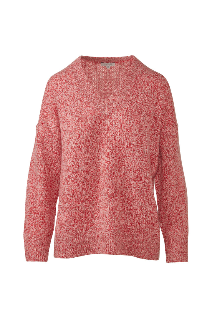 Kinross Sequin Marl Easy Vee Sweater available at Barbara Katz