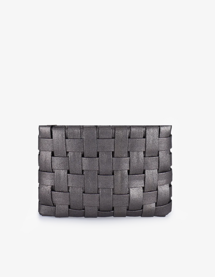 Remi/Reid Lindy Large Woven Clutch Bag in Anthracite available at Barbara Katz