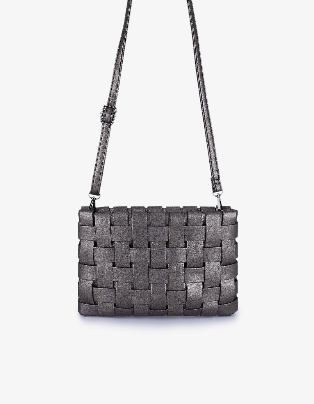 Remi/Reid Lindy Large Woven Clutch Bag in Anthracite available at Barbara Katz