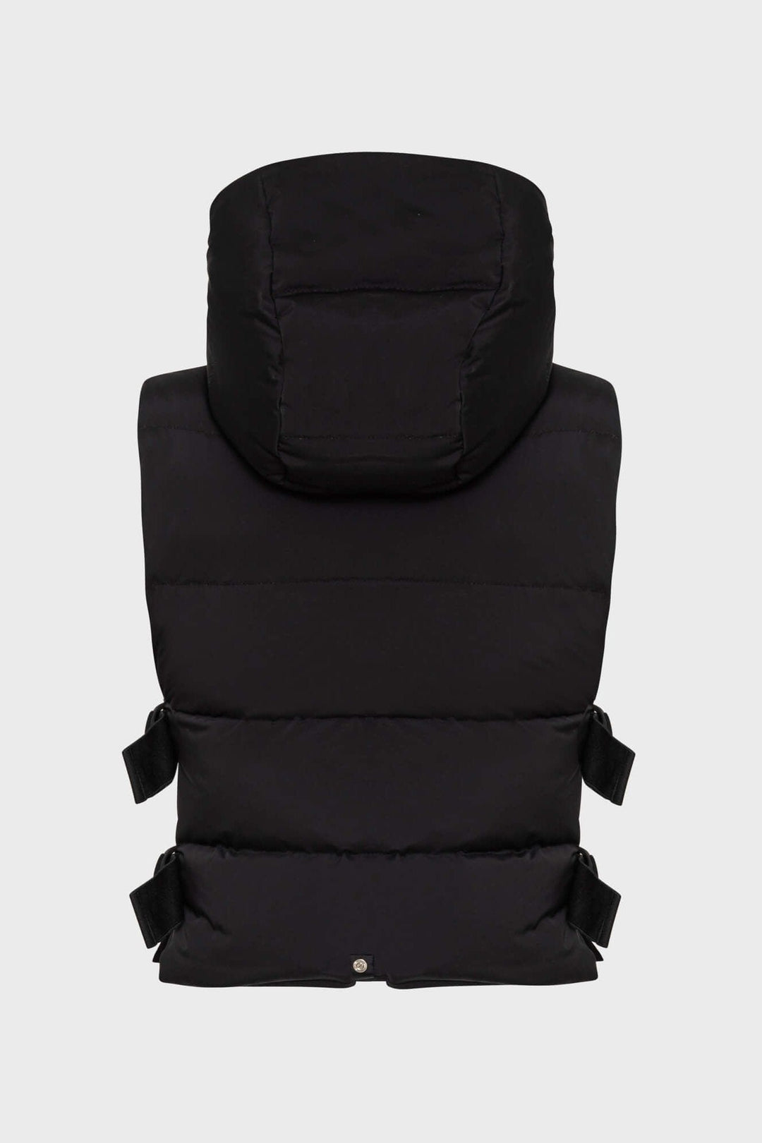Adroit Atelier Lola Quilted Full Zip Gilet With Adjustable Side Buckles - Black available at Barbara Katz