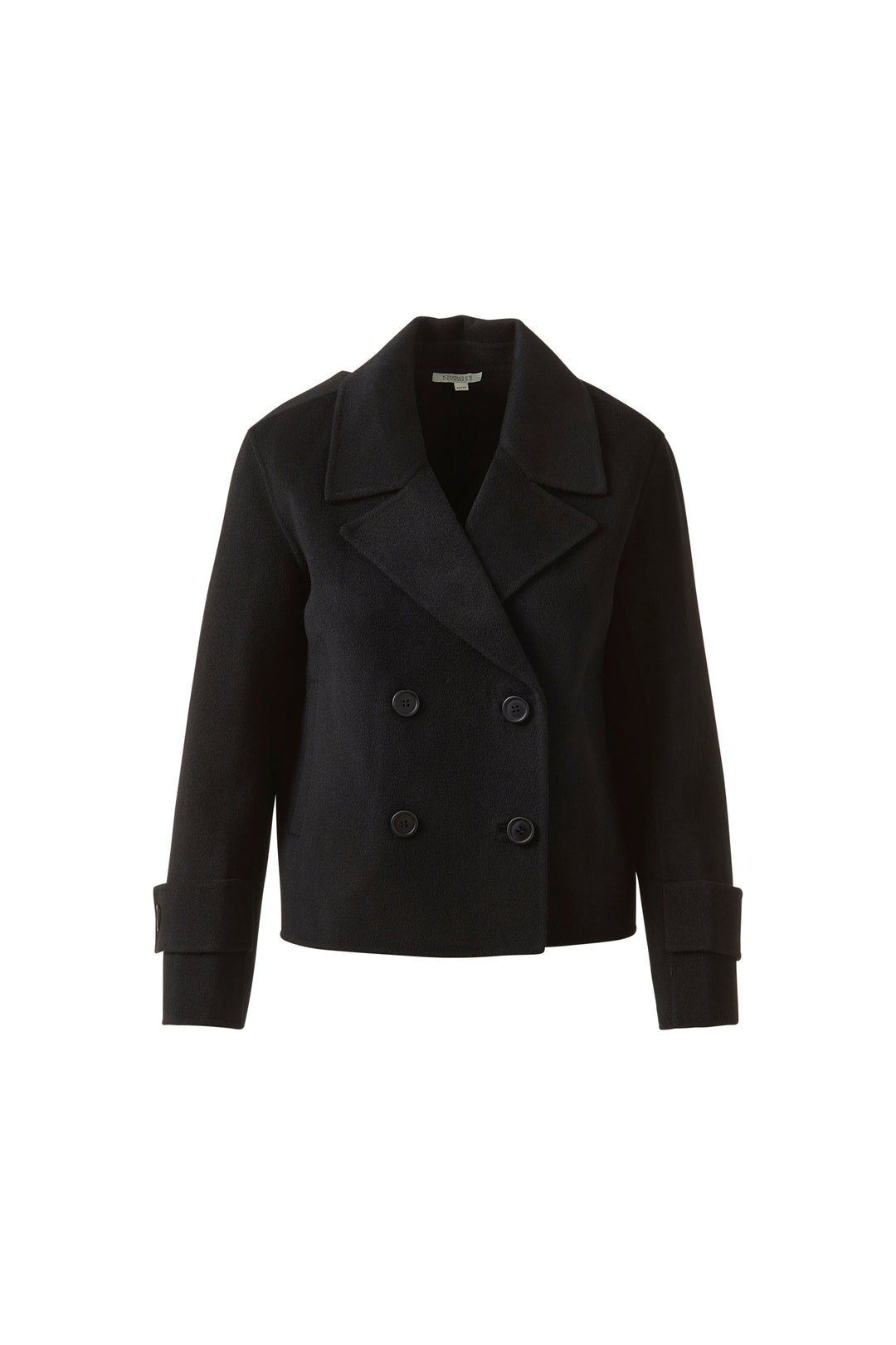 Kinross Short Trench Coat in Black available at Barbara Katz