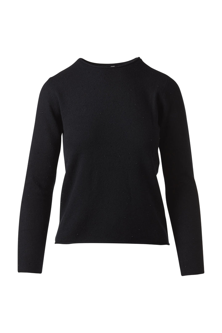 Kinross Cashmere Crystal Crew Sweater available at Barbara Katz