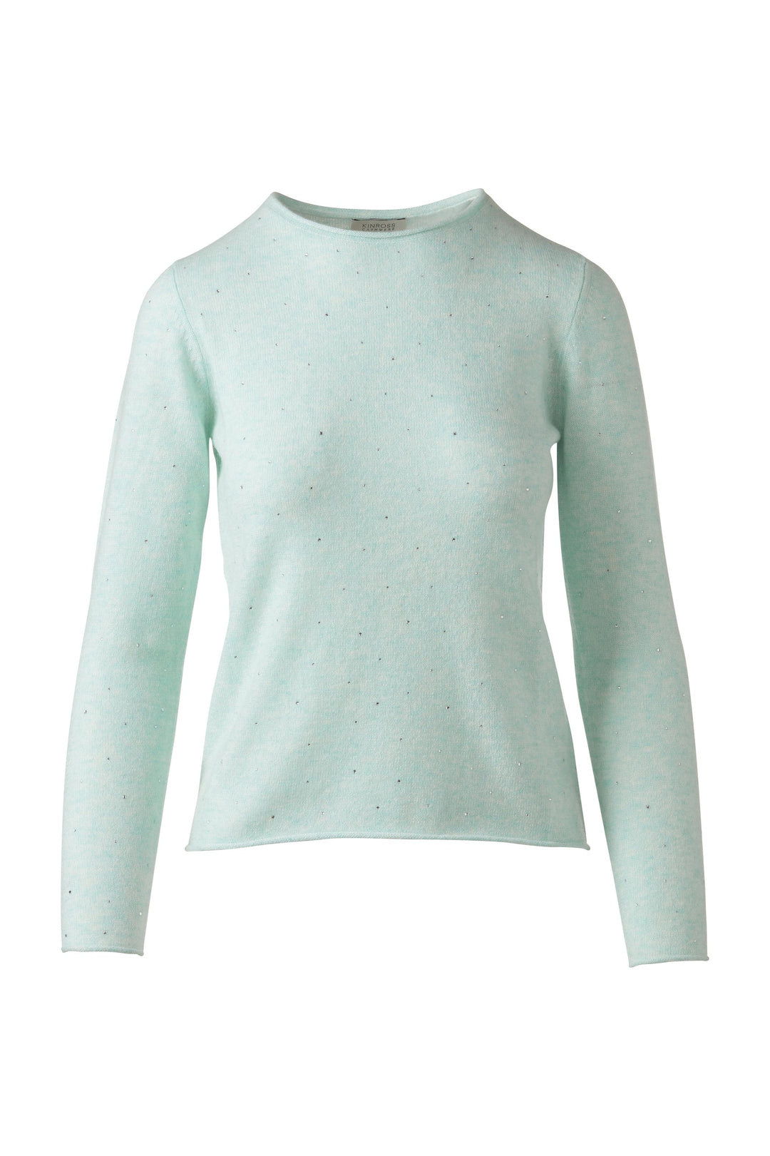 Kinross Cashmere Crystal Crew Sweater available at Barbara Katz