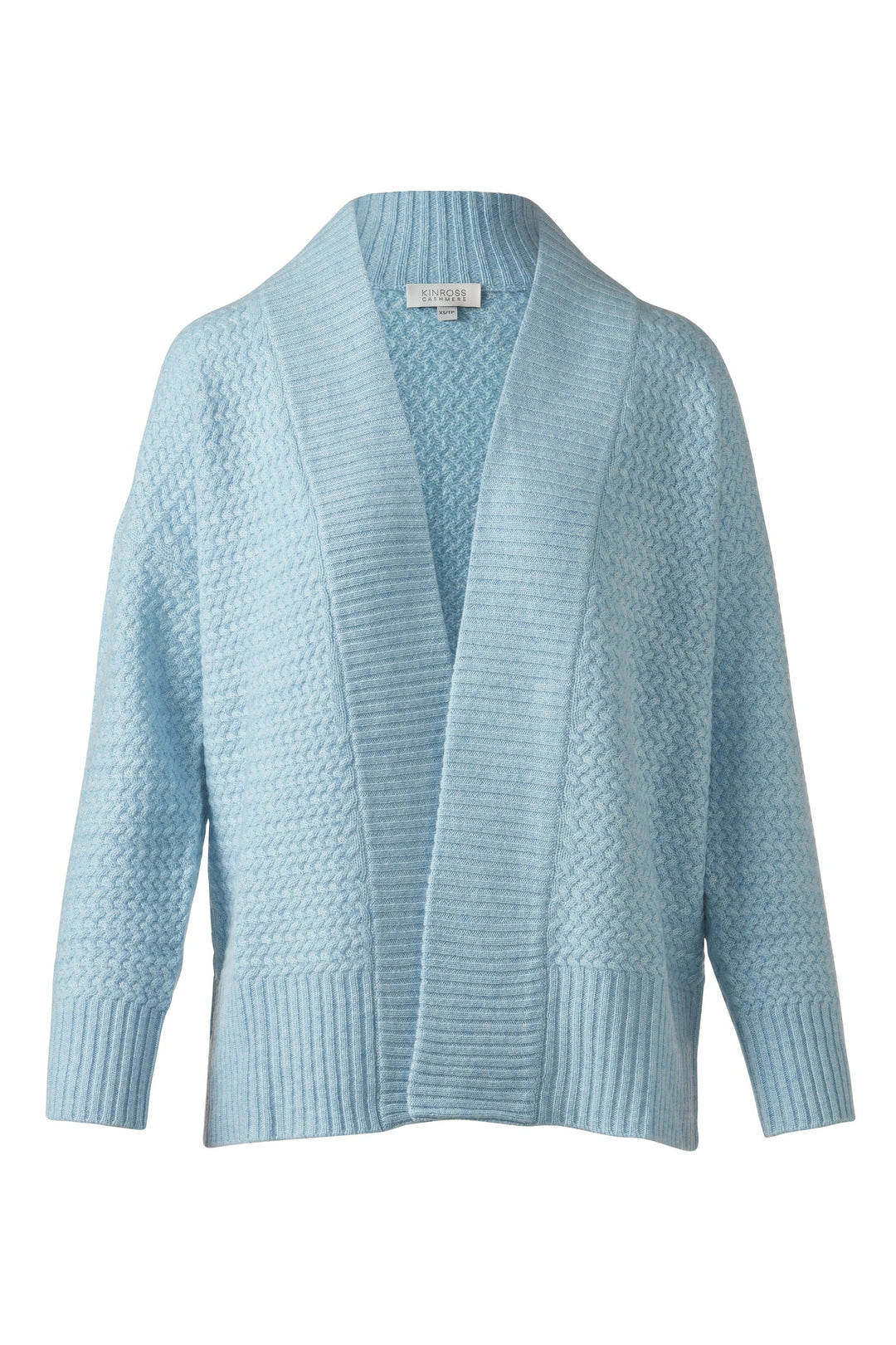 Kinross Cashmere Luxe Textured Easy Cardigan available at Barbara Katz