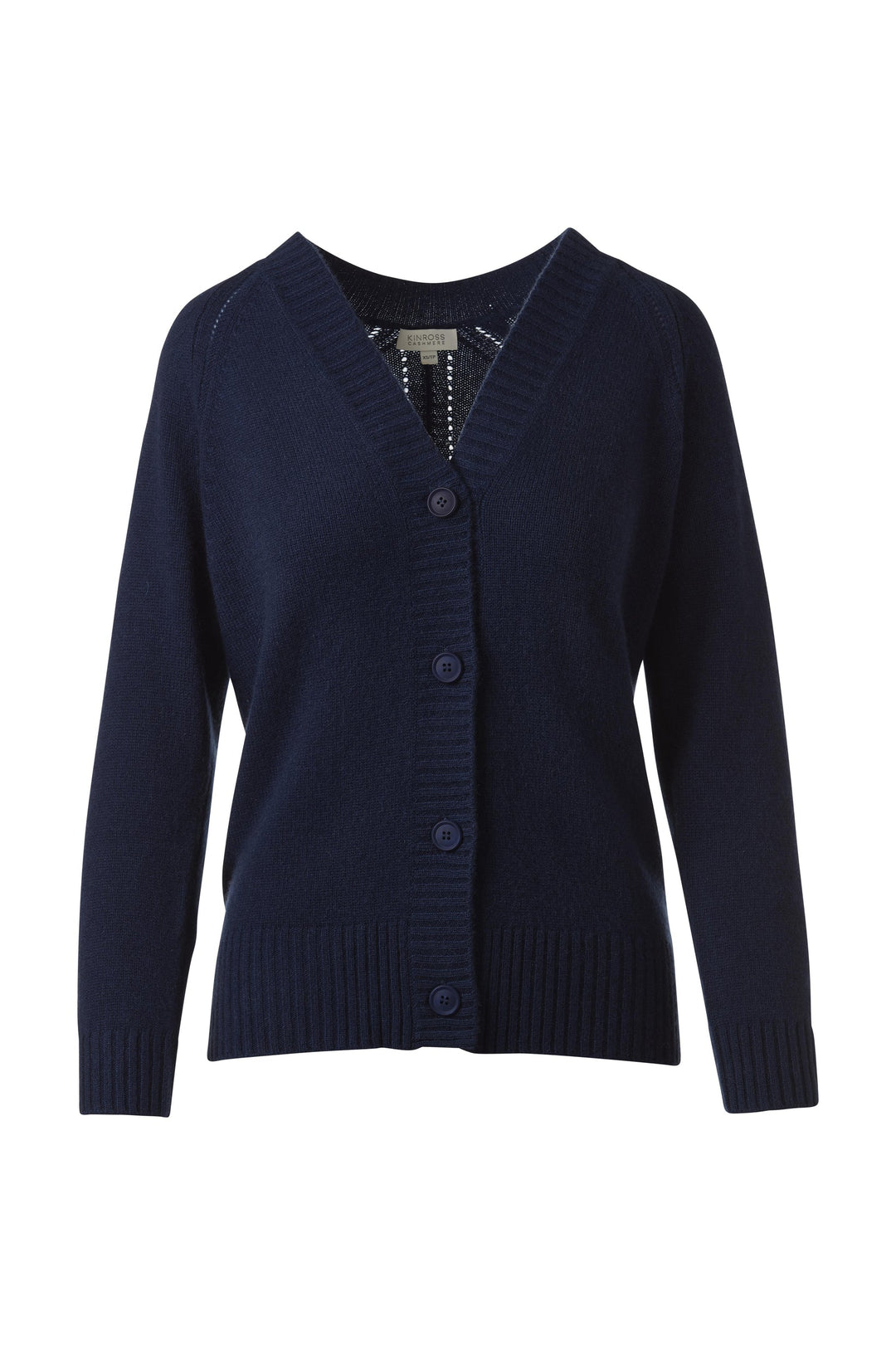 Kinross Cashmere Easy Vee Cardigan available at Barbara Katz