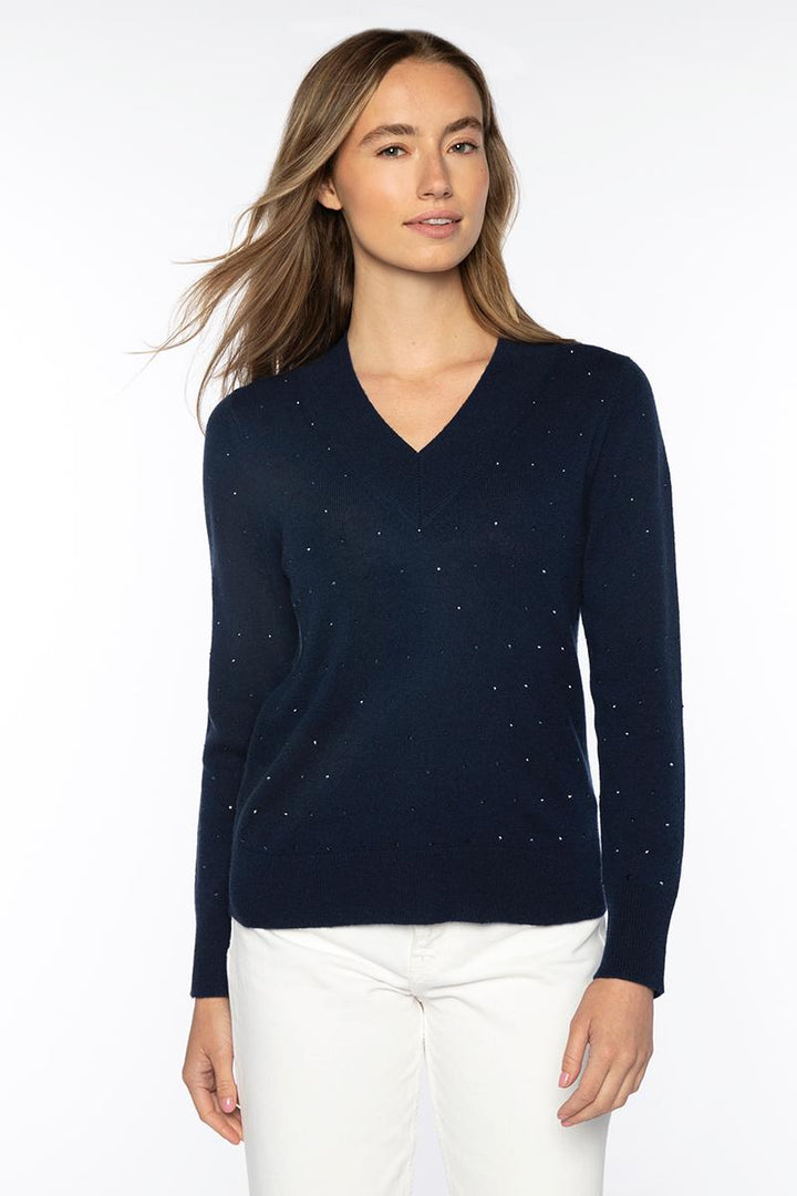 Crystal Vee Sweater