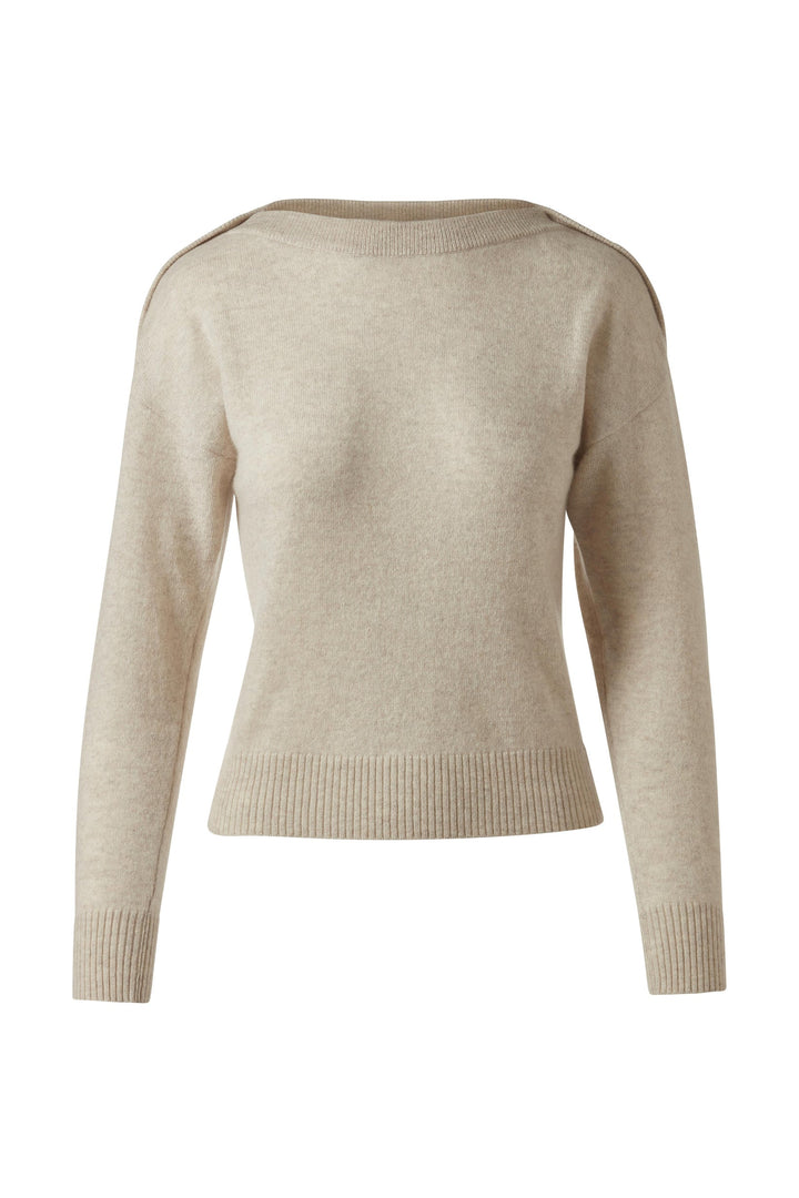 Kinross Buttoned Shoulder Pullover Sweater available at Barbara Katz