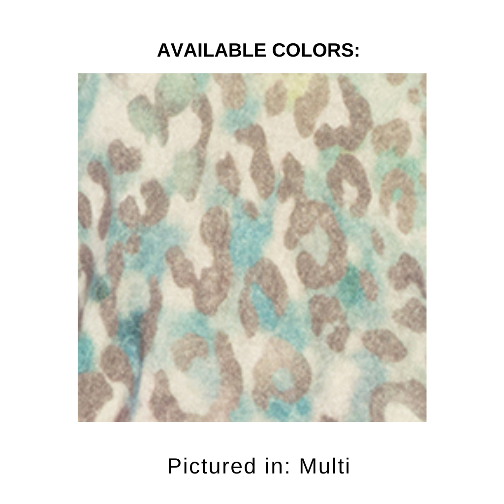 Brushed Leopard Print Crew Sweater