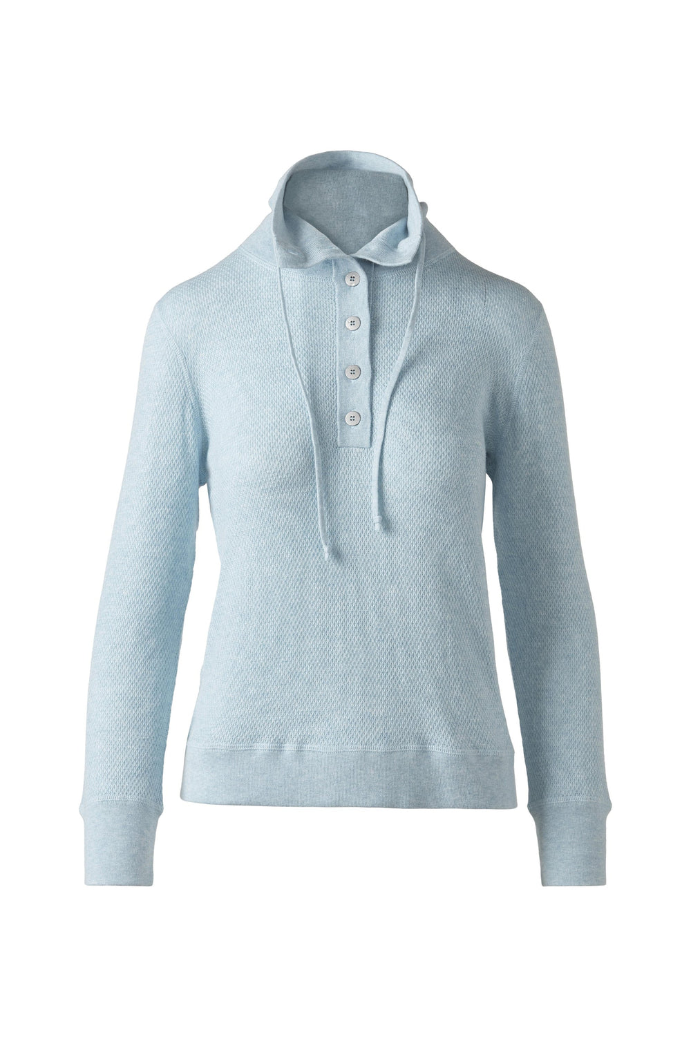 Kinross Textured Drawstring Mock Pullover Sweater available at Barbara Katz