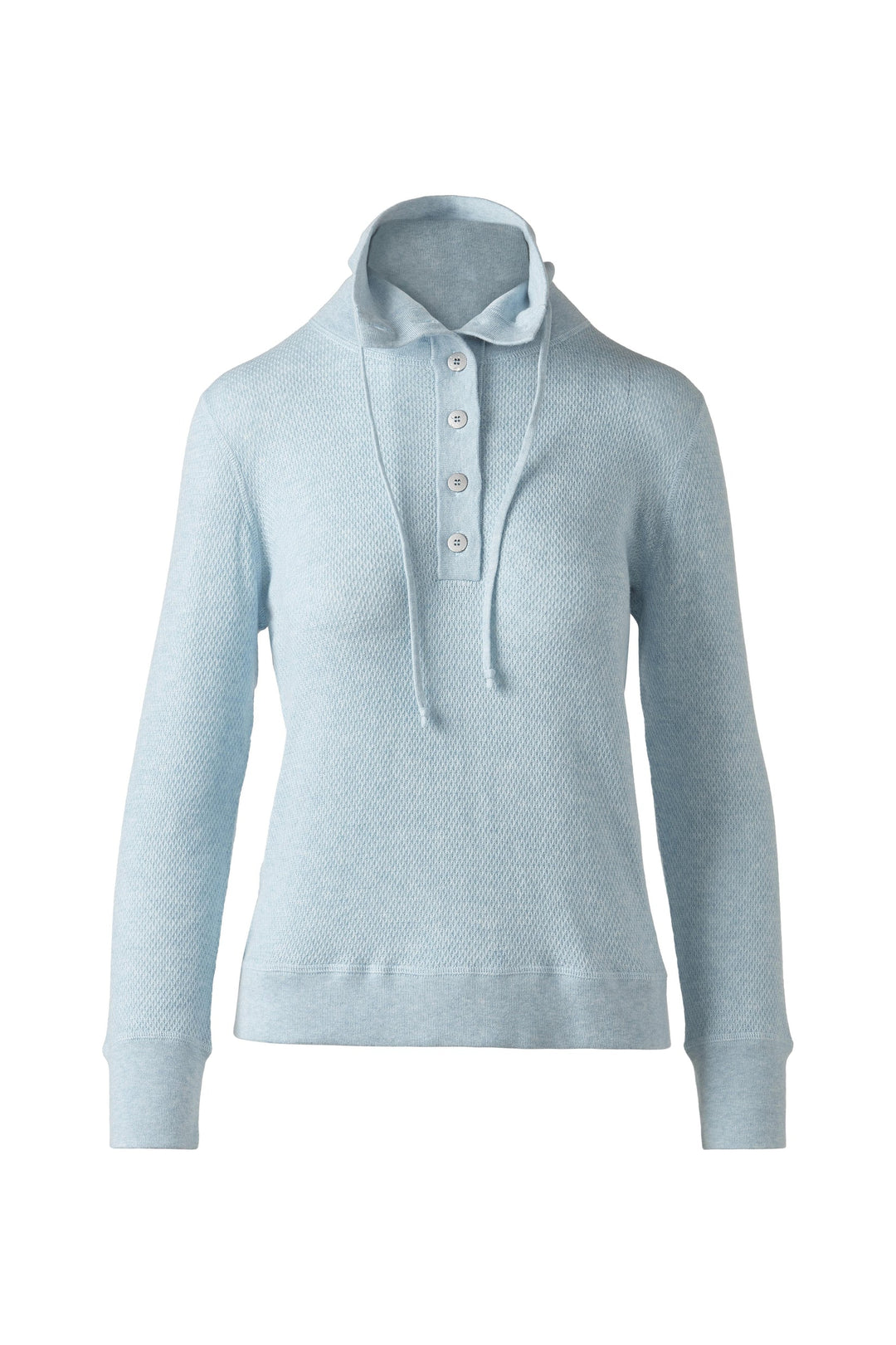 Kinross Textured Drawstring Mock Pullover Sweater available at Barbara Katz