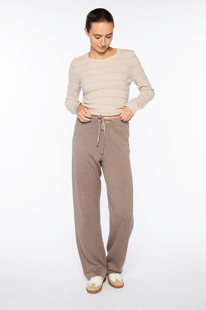 Doubleknit Lurex Drawstring Pants