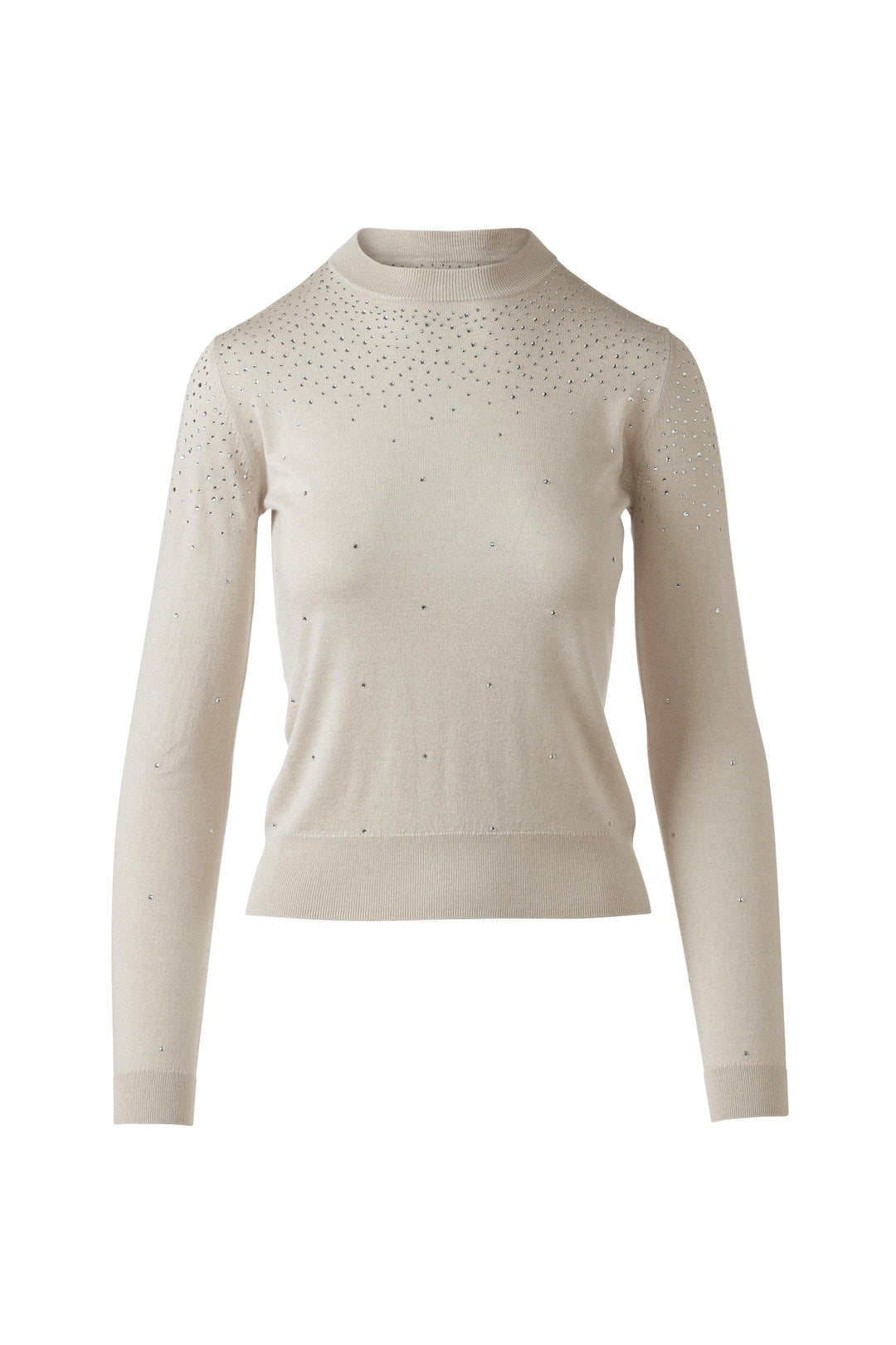 Kinross Lightweight Crystal Crew Sweater available at Barbara Katz