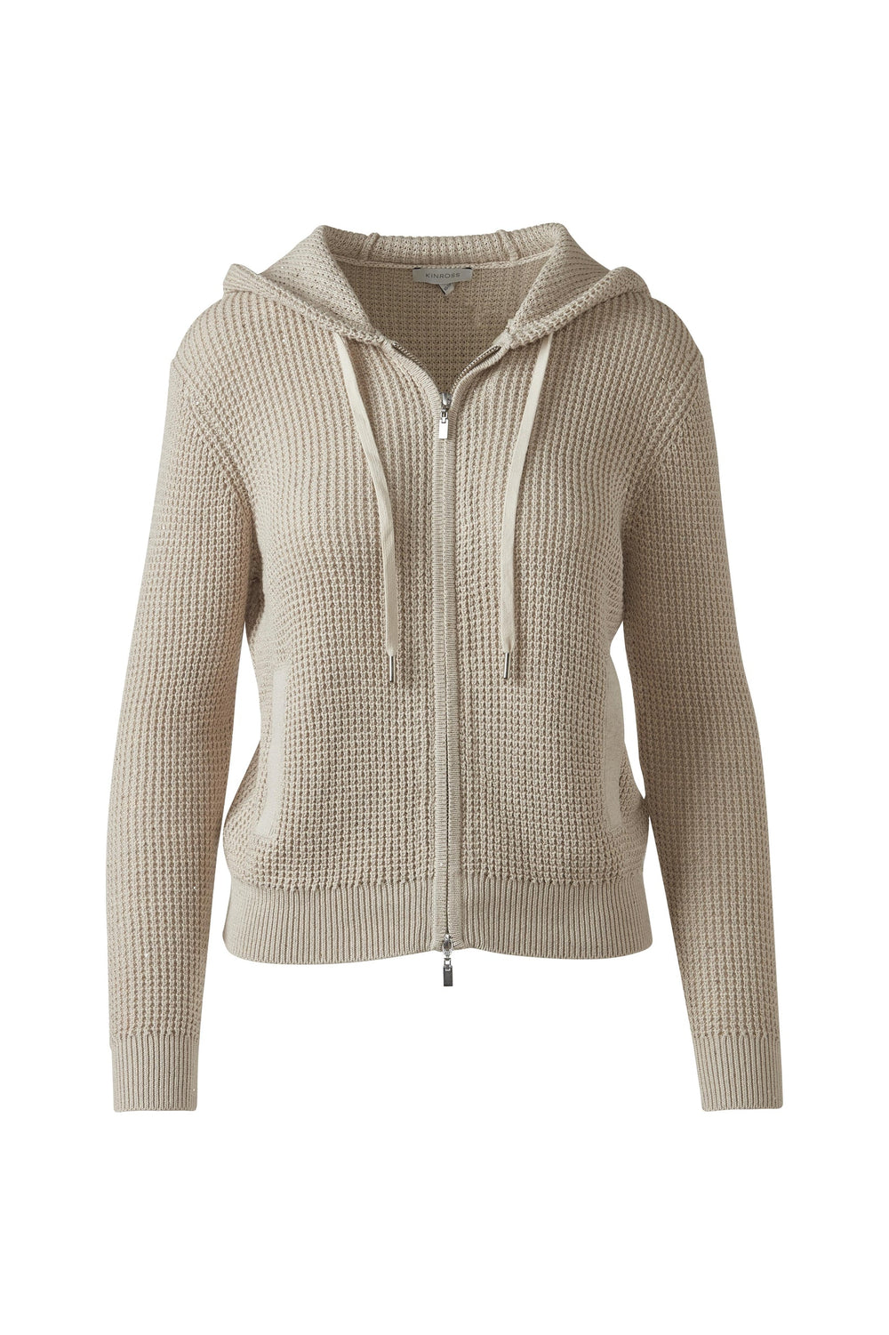 Kinross Sequin Thermal Zip Hoodie available at Barbara Katz