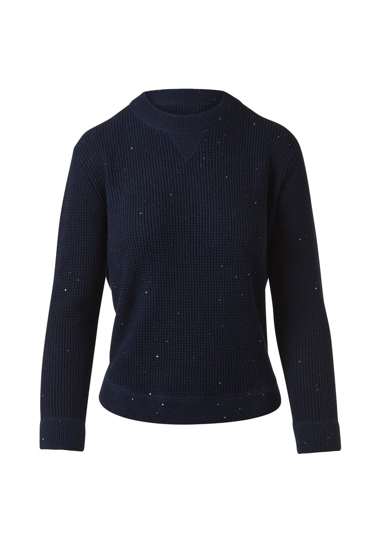 Kinross Sequin Thermal Sweatshirt available at Barbara Katz