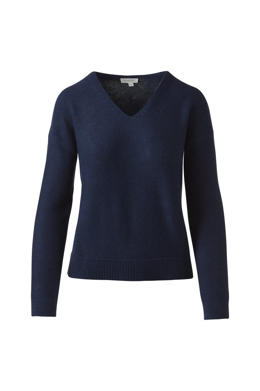 Kinross Micro Garter Easy Vee Sweater available at Barbara Katz