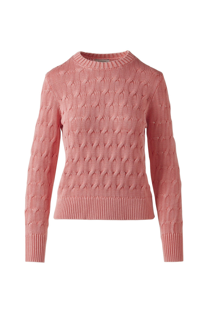 Stonewash Cable Crew Sweater