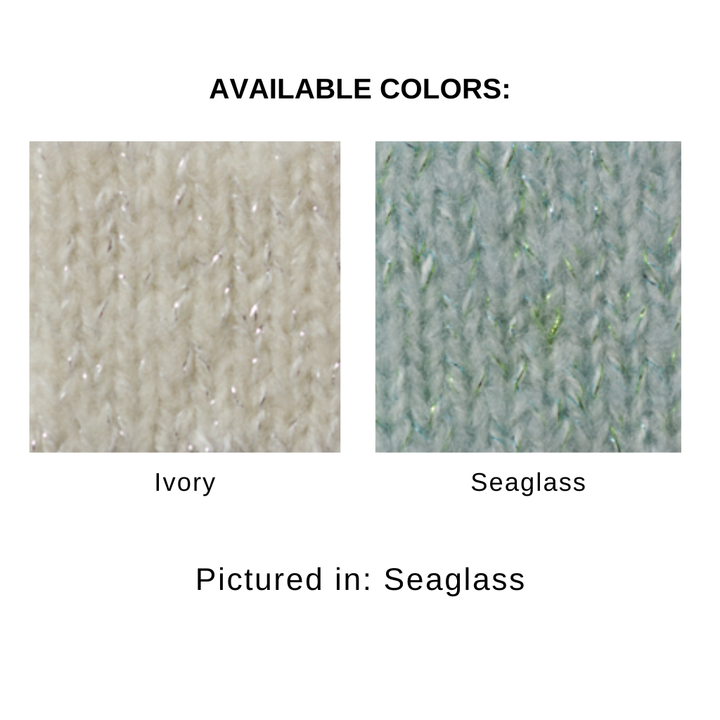 Lofty Lurex Cable Vee Sweater