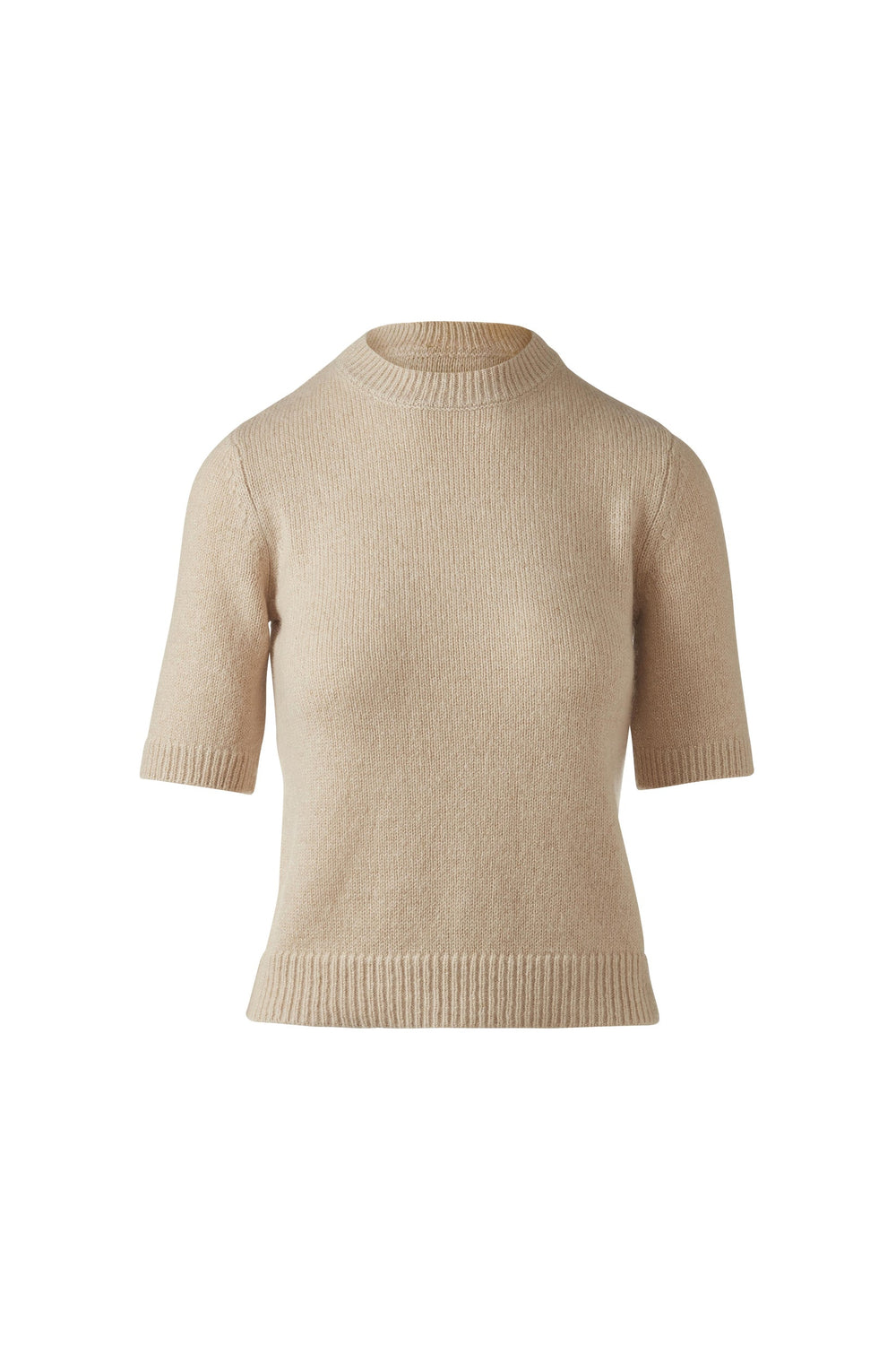 Kinross Lofty Lurex Short Sleeve Crew Sweater available at Barbara Katz