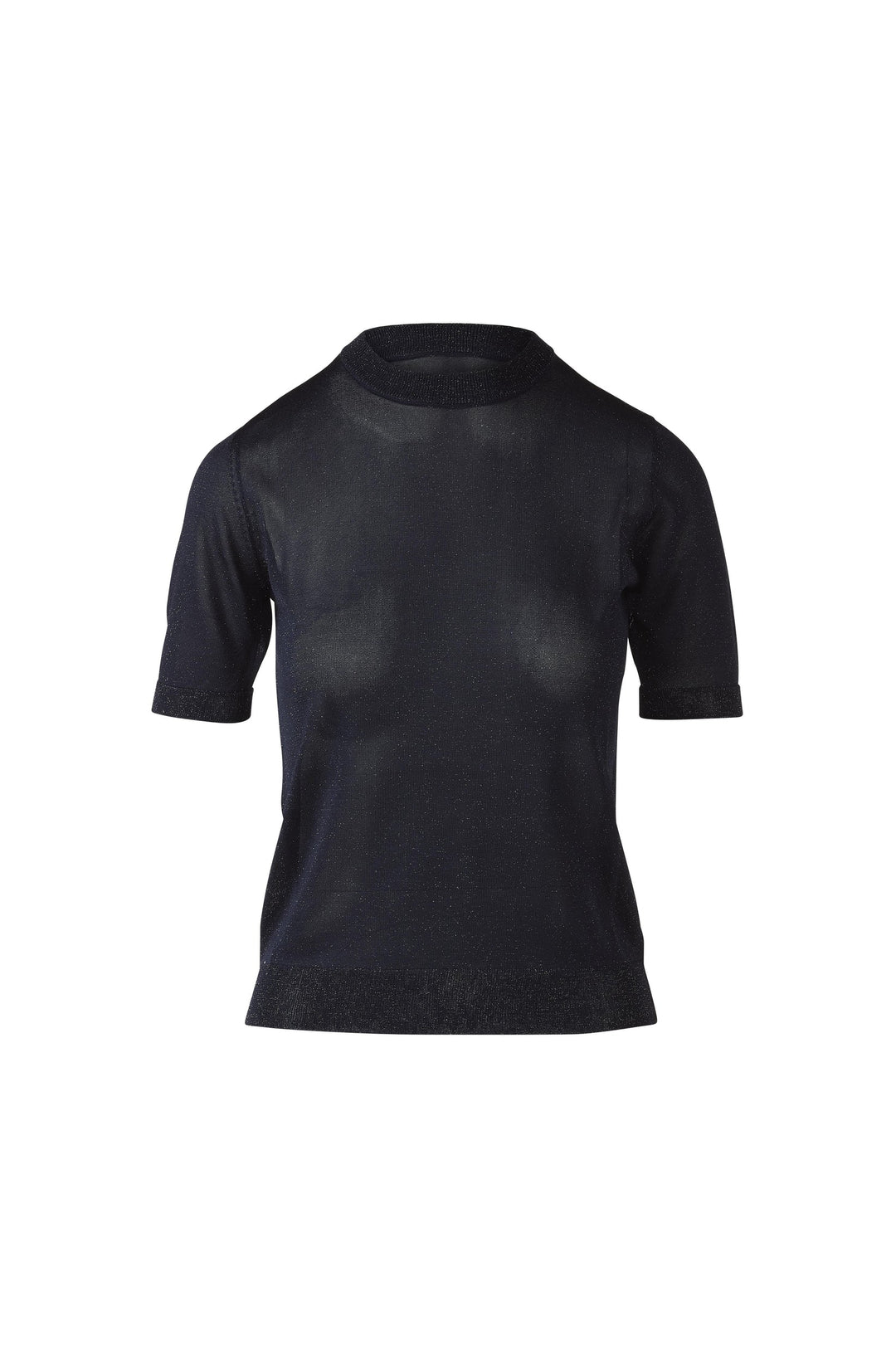 Kinross Shimmer Short Sleeve Crew Sweater available at Barbara Katz