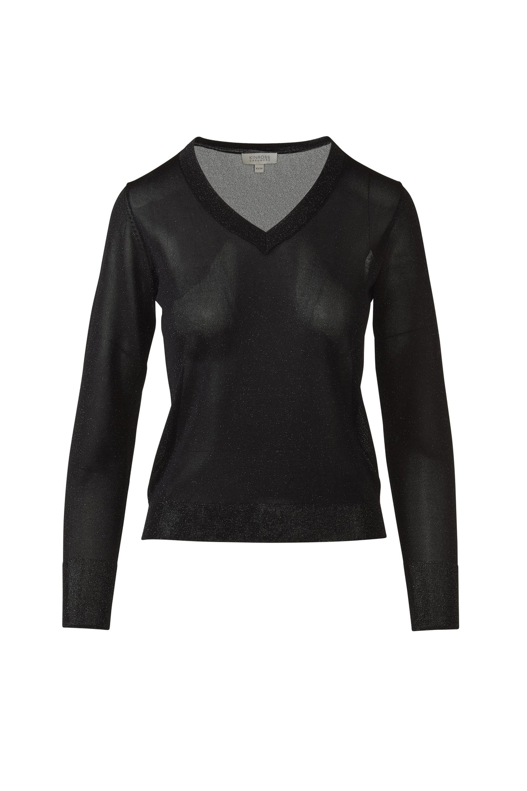 Kinross Shimmer Vee Sweater available at Barbara Katz