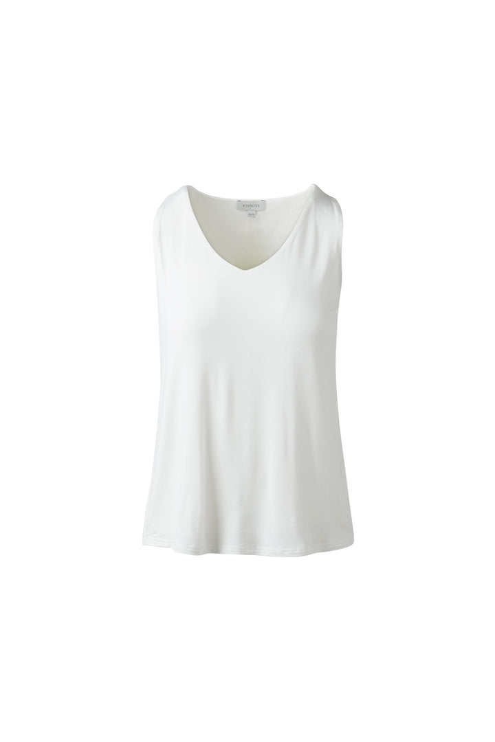 Kinross Bamboo Hi-Low Vee Tank Top available at Barbara Katz