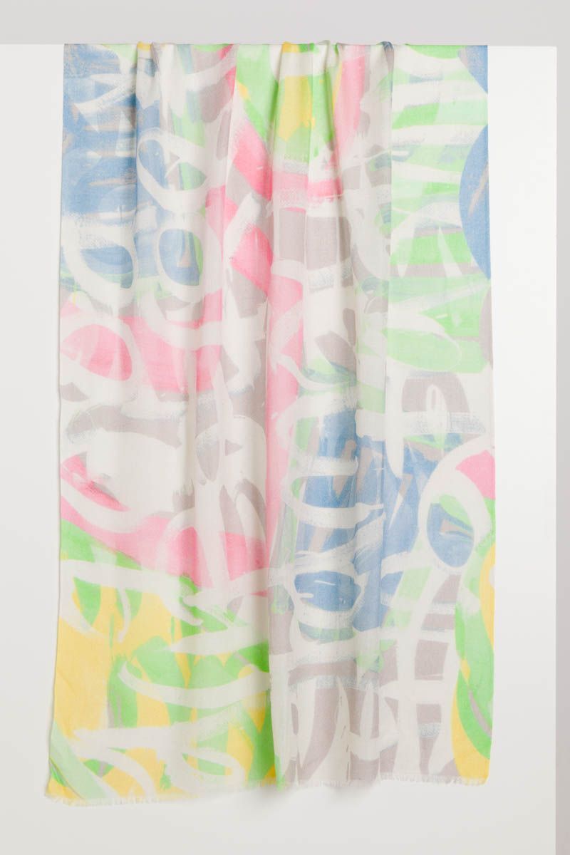 Kinross Graffiti Print Scarf available at Barbara Katz
