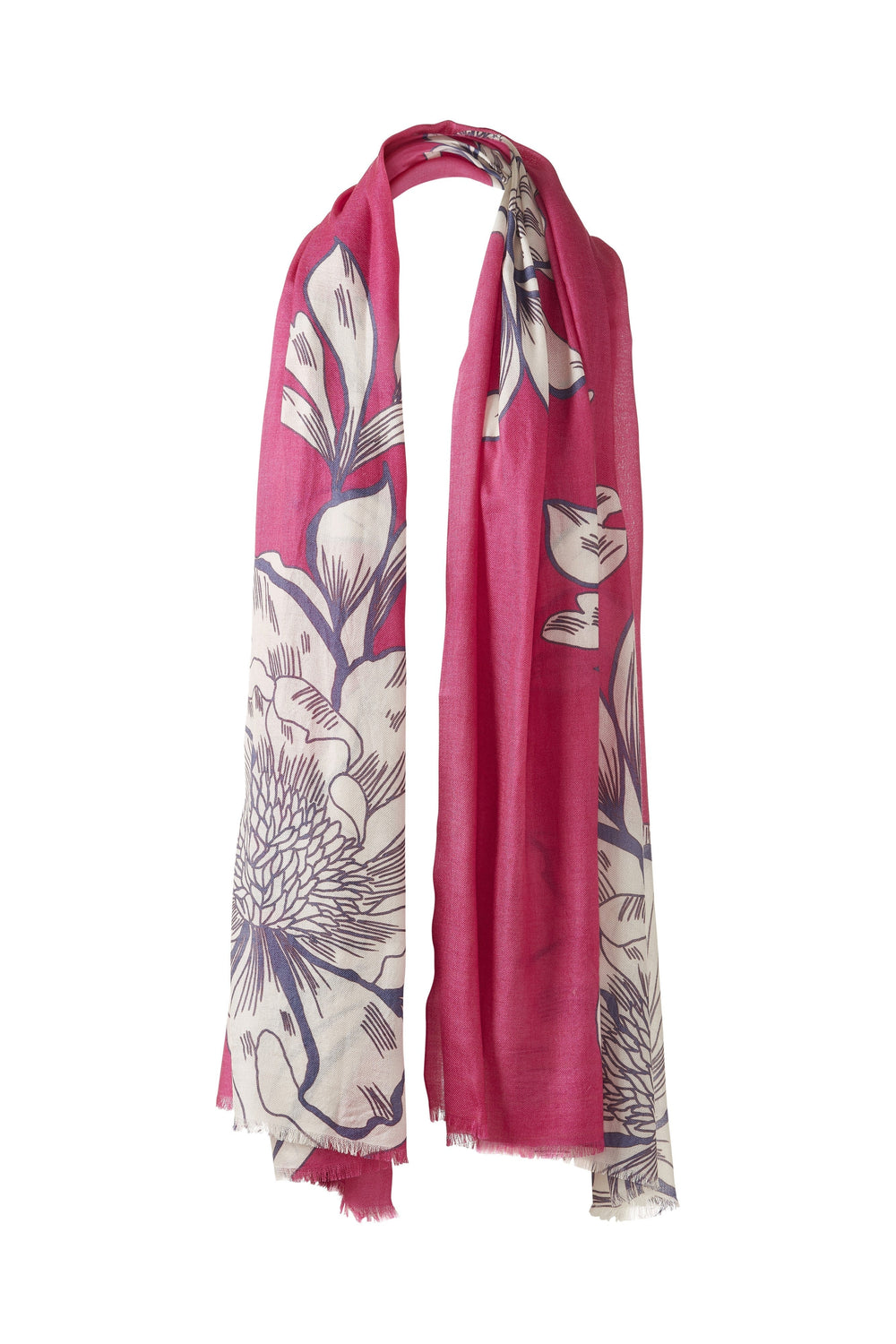 Kinross Oversized Blooms Print Scarf available at Barbara Katz