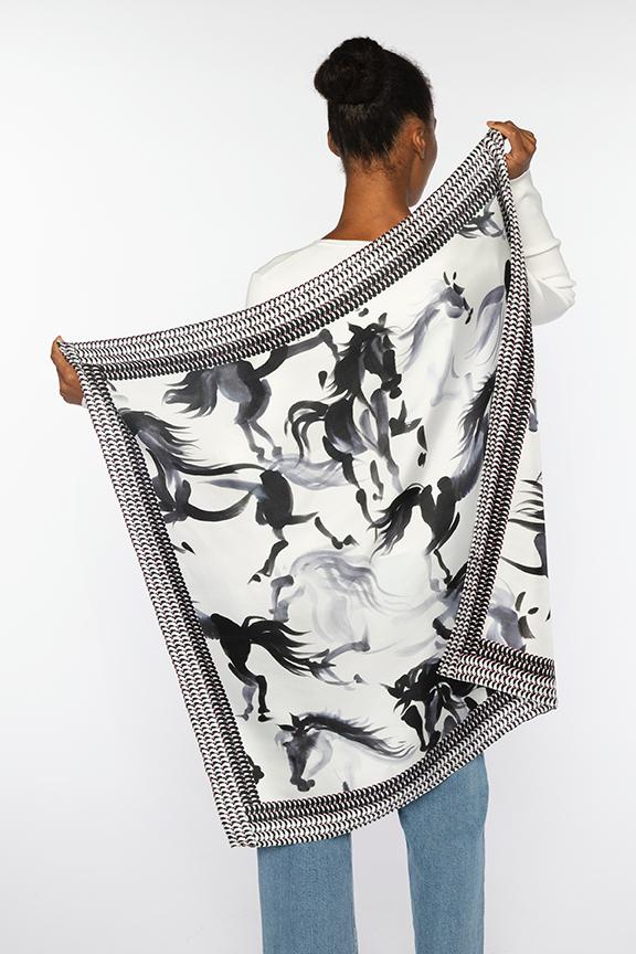 Kinross Horse Print Scarf available at Barbara Katz