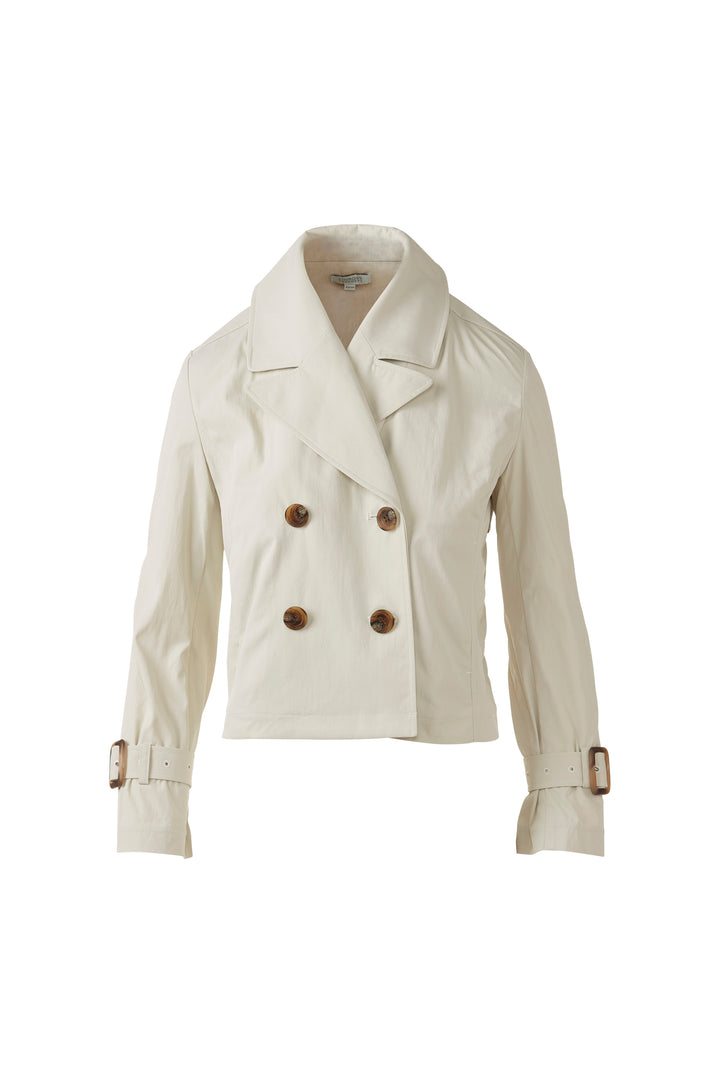 Kinross Lightweight Crop Trench Coat available at Barbara Katz