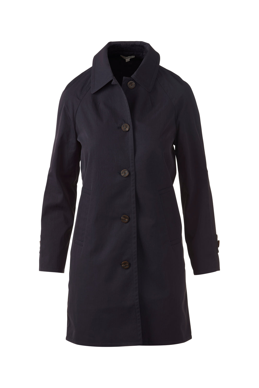 Kinross Lightweight City Coat in Navy available at Barbara Katz