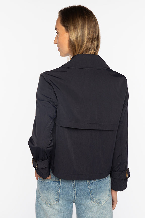 Kinross Lightweight Crop Trench Coat available at Barbara Katz
