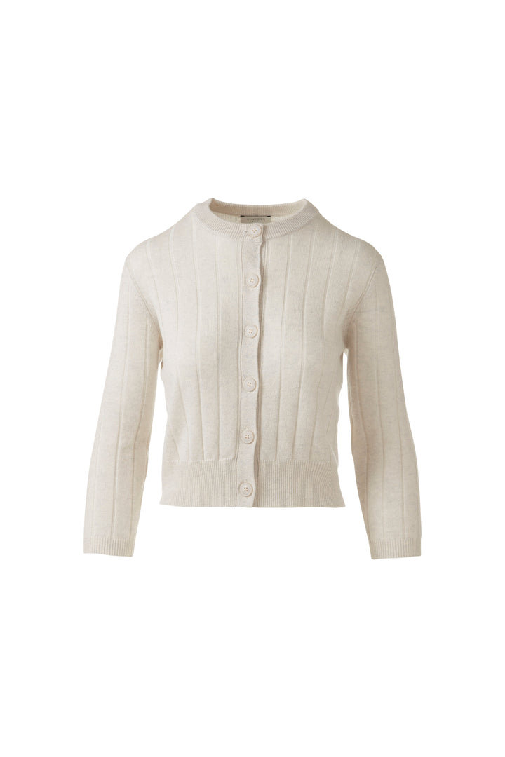 Kinross Short Rib Crew Cardigan available at Barbara Katz