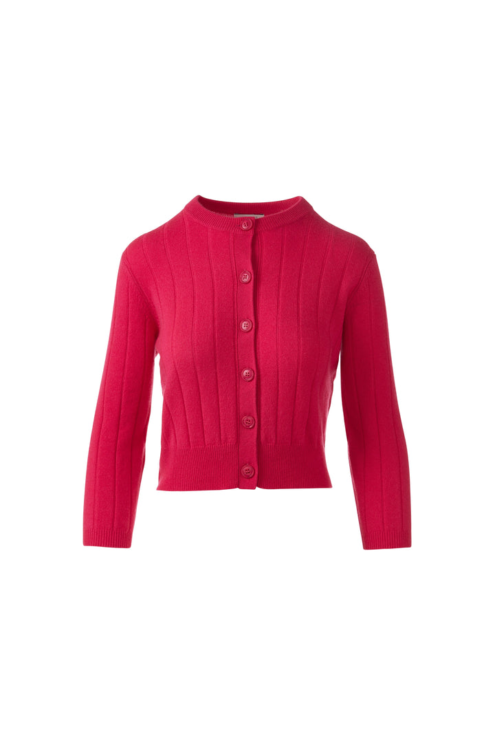 Kinross Short Rib Crew Cardigan available at Barbara Katz